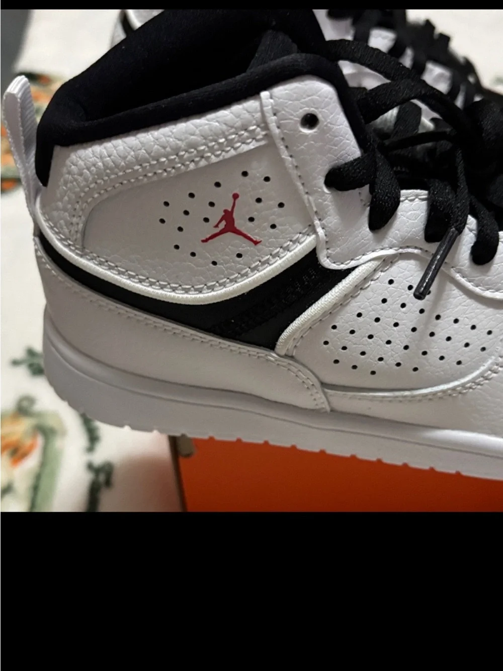 Kids Jordan Black & White High-Top Sneakers